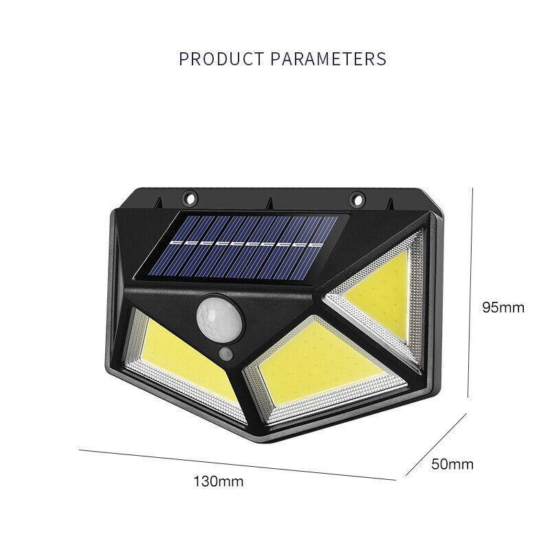 4pcs Solar Powered Outdoor Motion Sensor Security Light 100 LED Waterproof