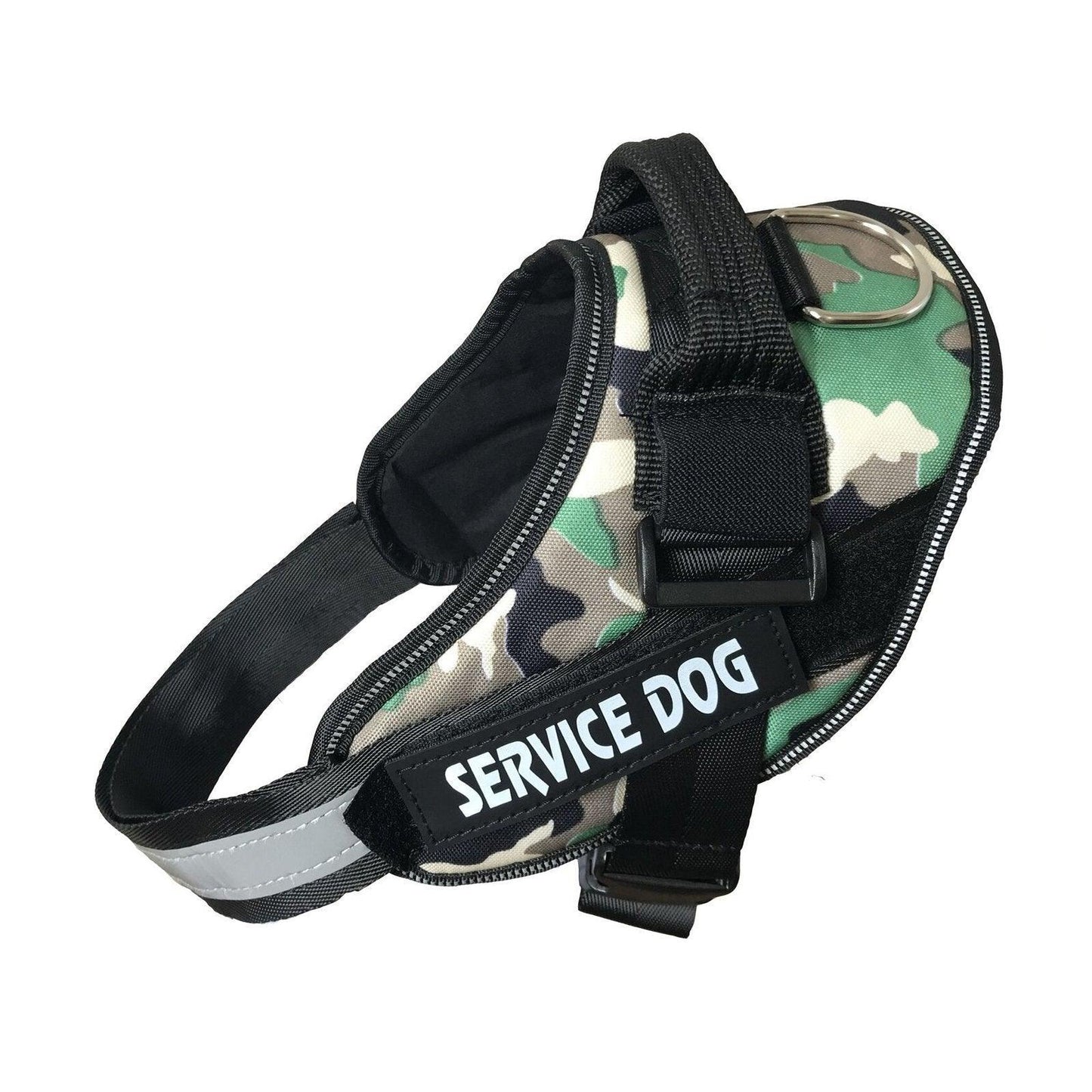 Durable Adjustable Dog Vest Harness for Small Medium Dogs - Camouflage-L, Reflective Straps