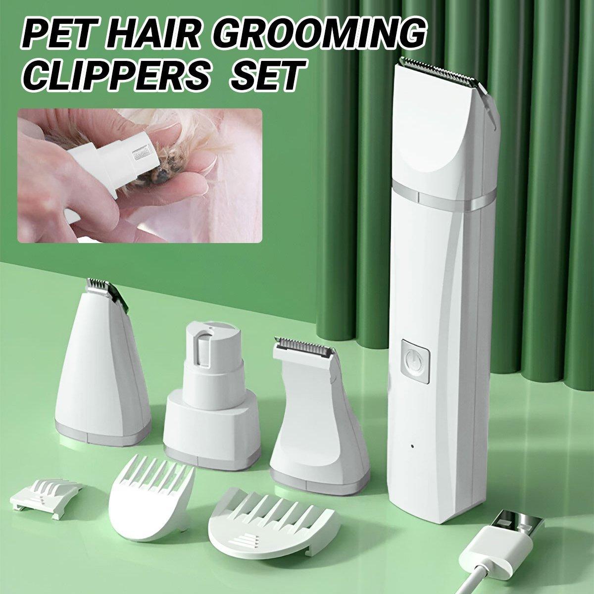 Rechargeable Pet Hair Clippers Grooming Kit for Cats and Dogs - Cordless, Low Noise