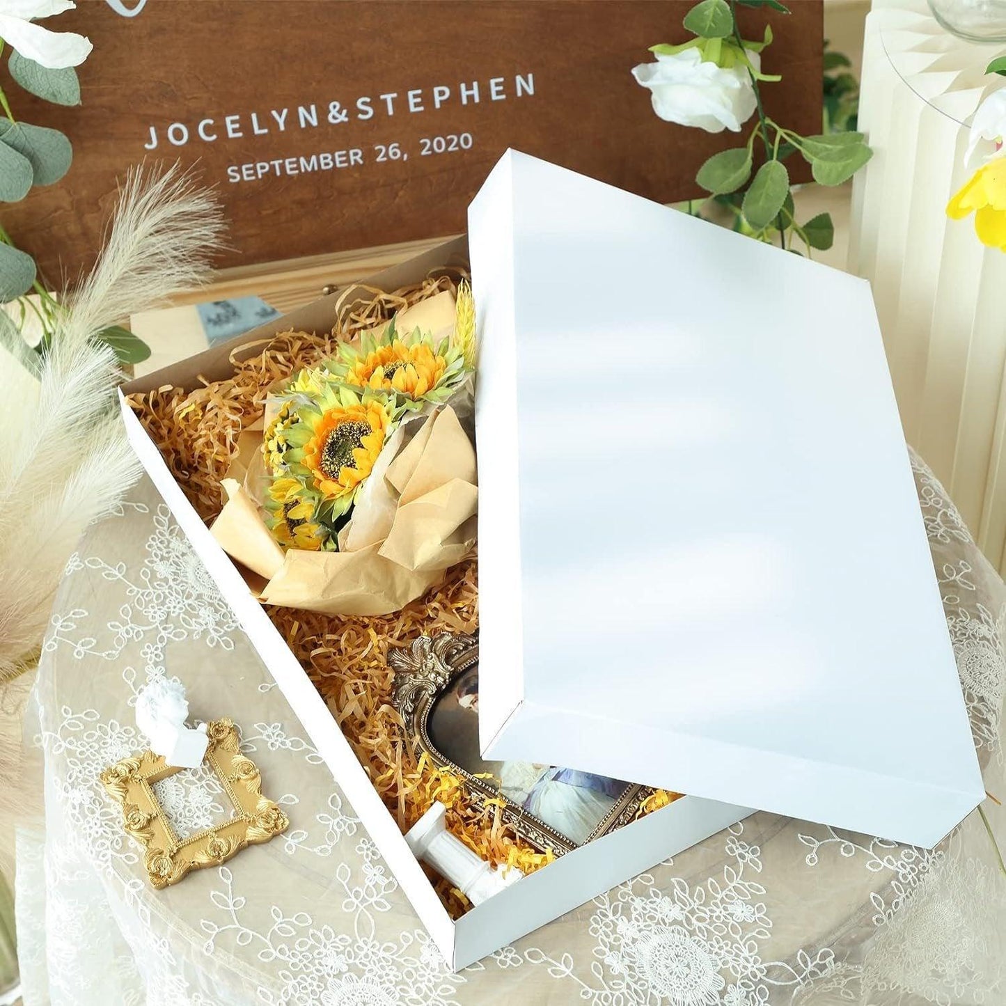 Premium White Cardboard Shirt Packaging Boxes - 25pcs - 11x8.5x1.5 inch