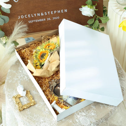 Premium White Cardboard Shirt Packaging Boxes - 25pcs - 11x8.5x1.5 inch