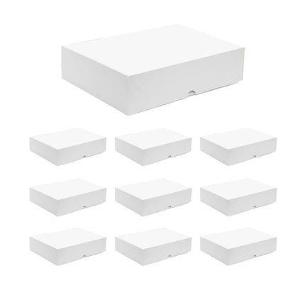 Premium White Cardboard Shirt Packaging Boxes - 25pcs - 11x8.5x1.5 inch