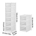Foldable Shoe Storage Rack - 3 or 6 Layers, Transparent Drawers - SuperSaverAU - view 3