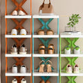 6/7-Tier Folding Shoe Rack - Space Saving Organizer - Orange-7 Layer - SuperSaverAU - view 4