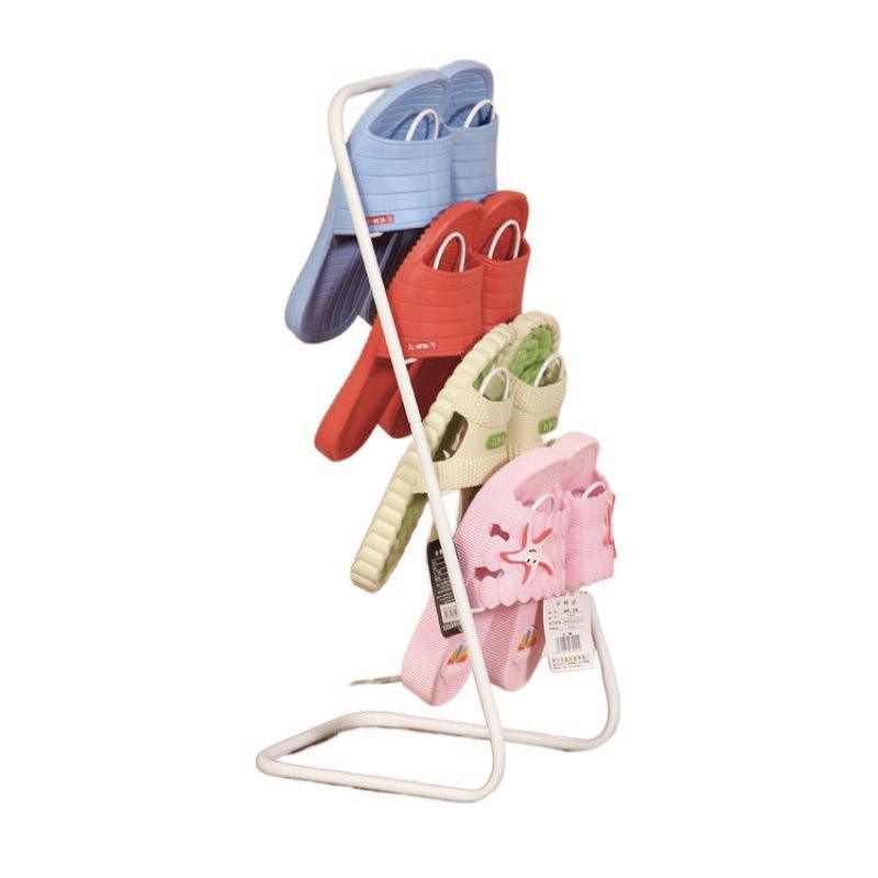 Stylish Black Wrought Iron Slipper Storage Rack - Compact Design - SuperSaverAU - view 7