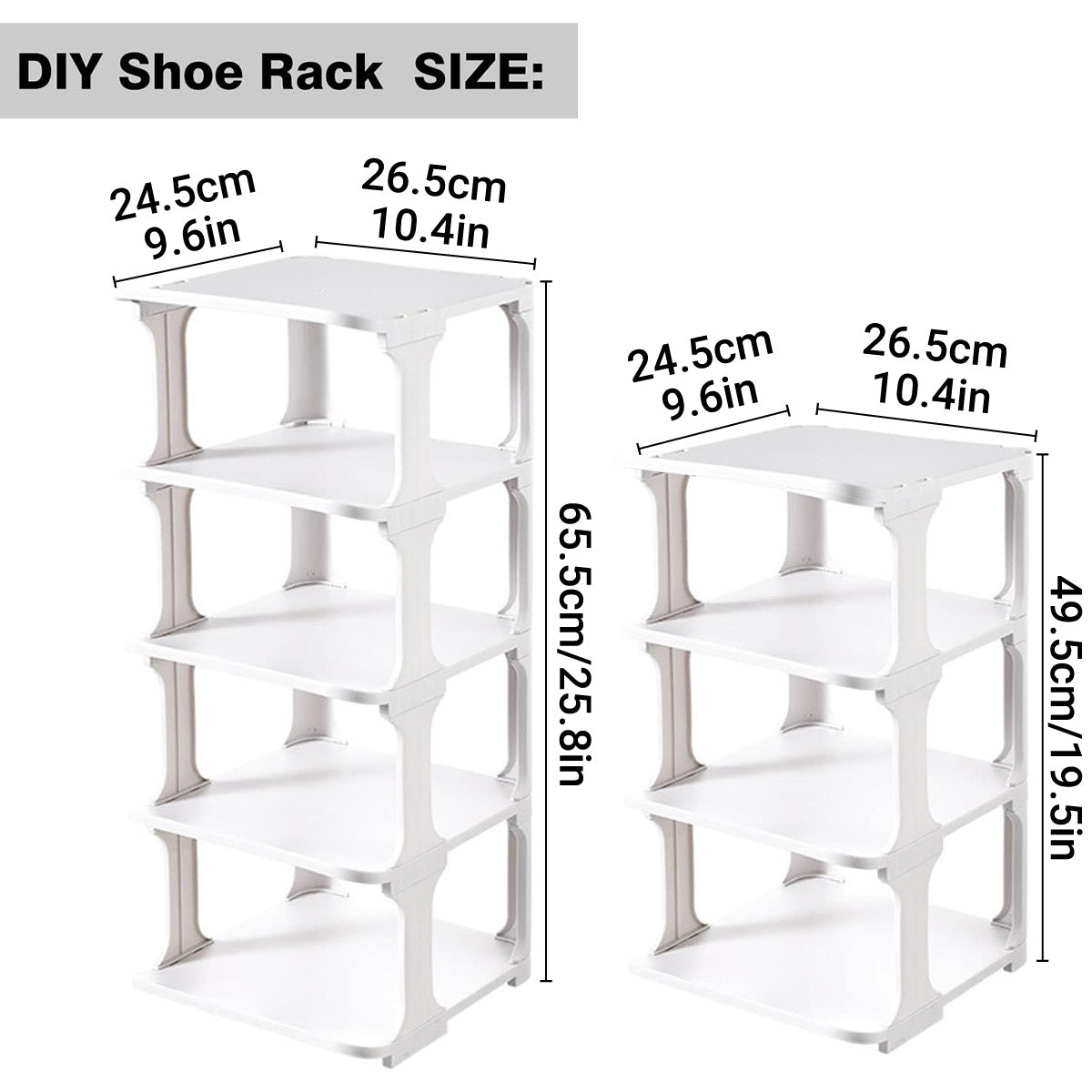 5-Tier Modular Shoe Rack - Space Saving Organizer