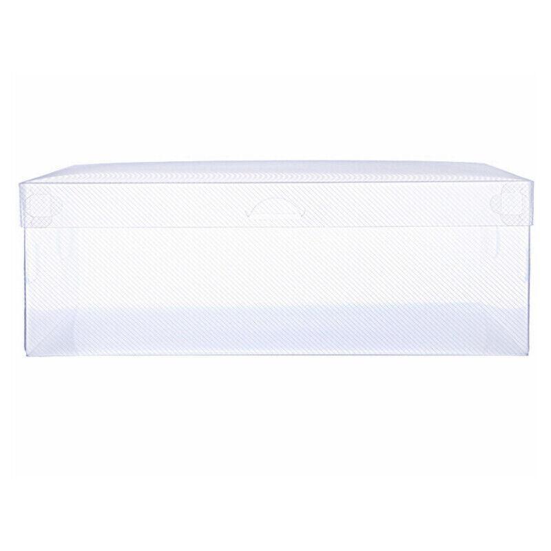 Premium 20 Pack Clear Stackable Foldable Plastic Shoe Storage Boxes