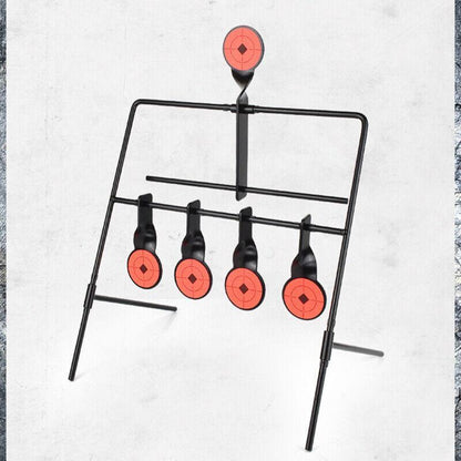 Centra Shooting Target Metal Splatter Air Rifle Game with Automatic Reset - Black and Orange