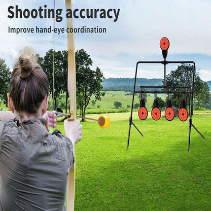 Centra Shooting Target Metal Splatter Air Rifle Game with Automatic Reset - Black and Orange