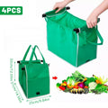 Premium Reusable Foldable Shopping Trolley Bags – Green 4 Pack
