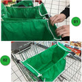 Premium Reusable Foldable Shopping Trolley Bags – Green 4 Pack