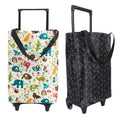 Lightweight Folding Shopping Cart Trolley with Wheels Retractable Tote Bag - White-Small - SuperSaverAU - view 1