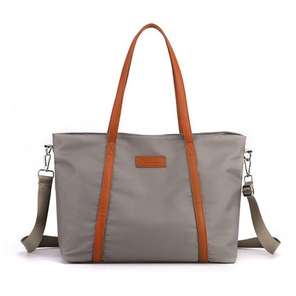 Large Capacity Nylon Shoulder Bag with Computer Divider for Women