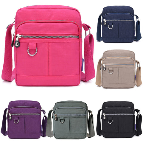 Premium Ladies Lightweight Nylon Shoulder Bag - Purple - SuperSaverAU - view 2