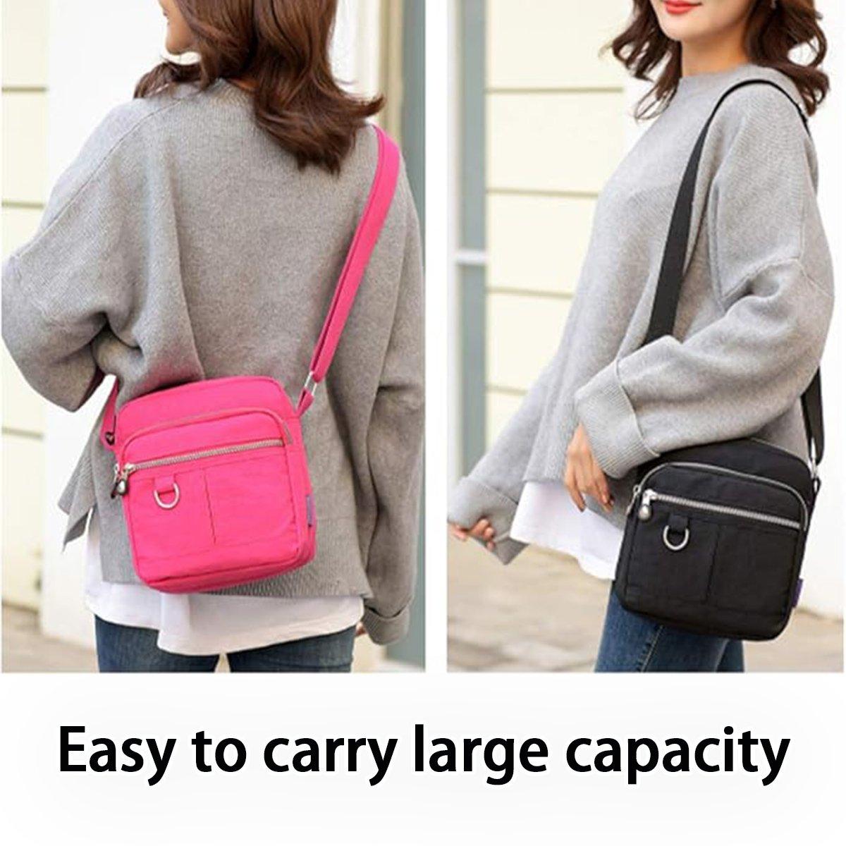 Premium Ladies Lightweight Nylon Shoulder Bag - Purple - SuperSaverAU - view 5