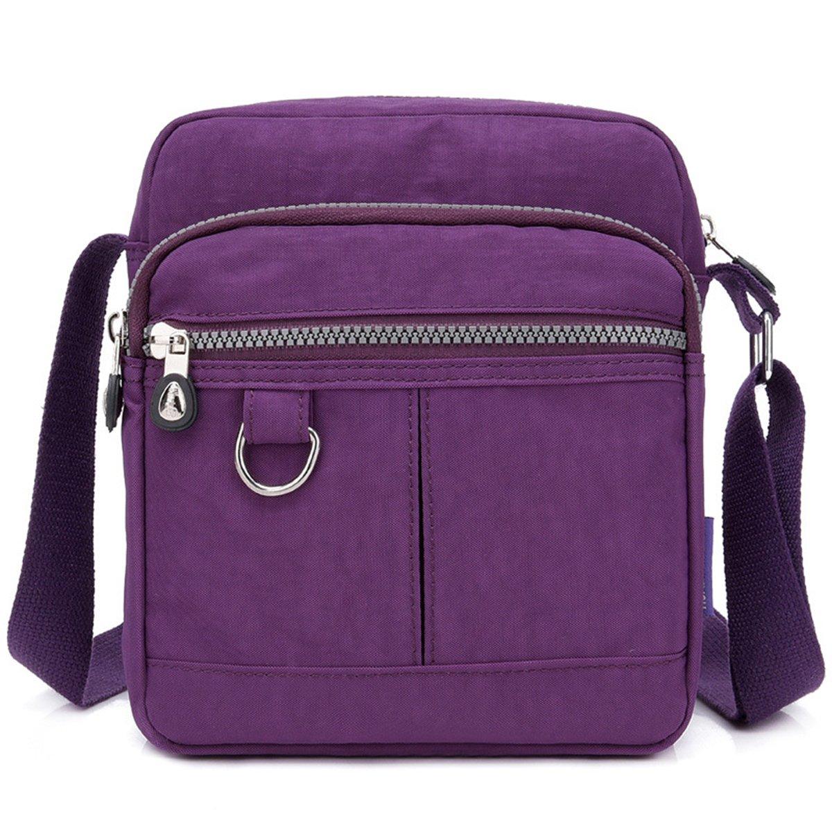 Premium Ladies Lightweight Nylon Shoulder Bag - Purple - SuperSaverAU - view 11