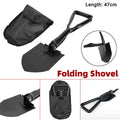 Premium 4-in-1 Folding Survival Shovel Camping Tool - Black