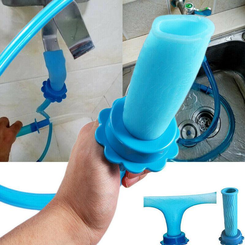 Premium Blue Silicone Pet Shower Connector Wash Hose
