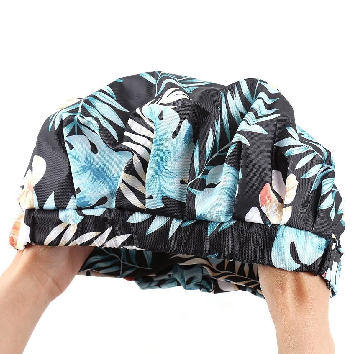 Premium Waterproof Reusable Shower Cap – Streak