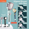 Premium Black High Pressure Handheld Shower Head with Filter Water Saving Spray