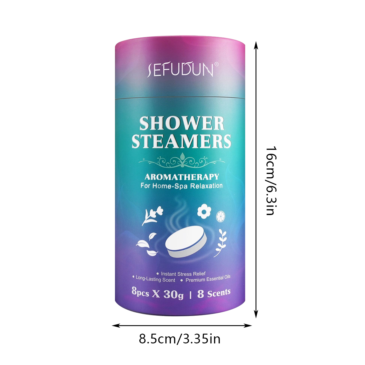 Premium Aromatherapy Bath Oil Shower Steamers - 8 Scents for Relaxation