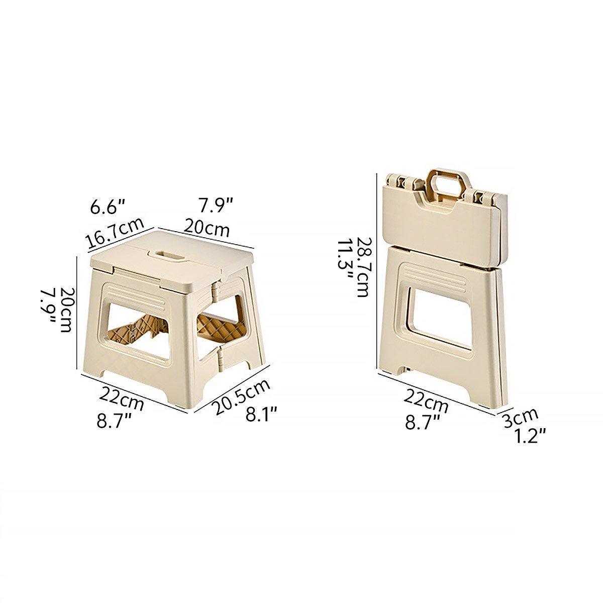 Premium Yellow Portable Adjustable Folding Plastic Stool Retractable Outdoor Chair