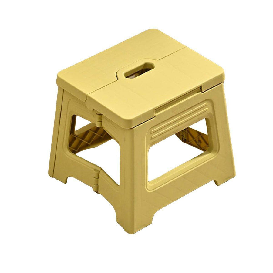 Premium Yellow Portable Adjustable Folding Plastic Stool Retractable Outdoor Chair