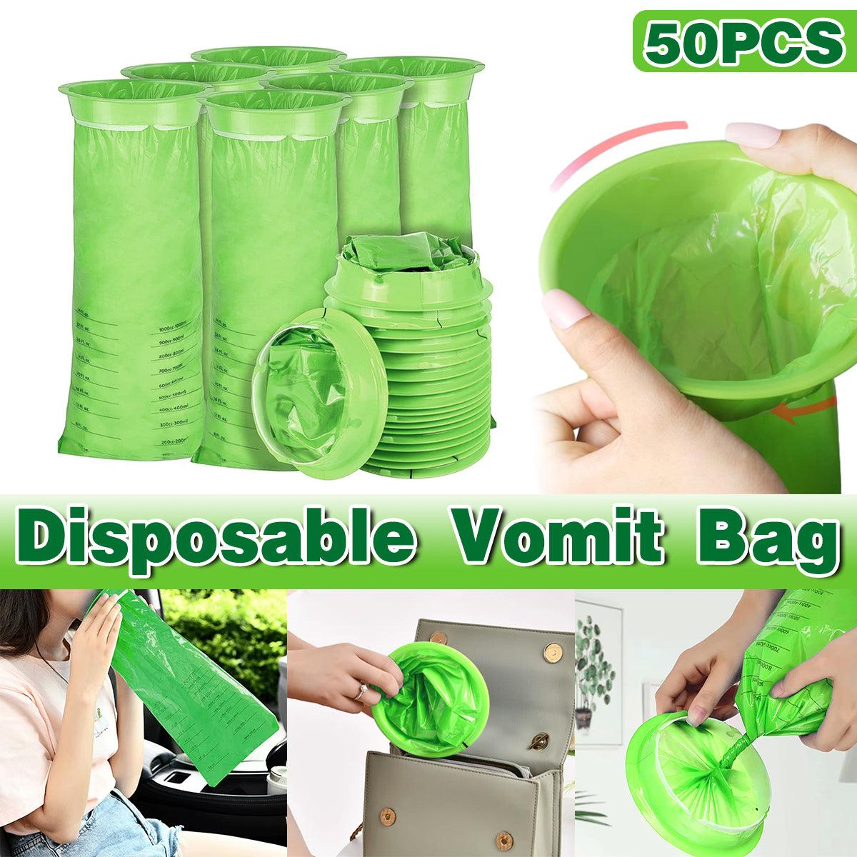 50PCS Portable Motion Sickness Bags - Hygienic Travel Vomit Bags