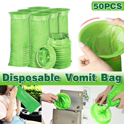 50PCS Portable Motion Sickness Bags - Hygienic Travel Vomit Bags