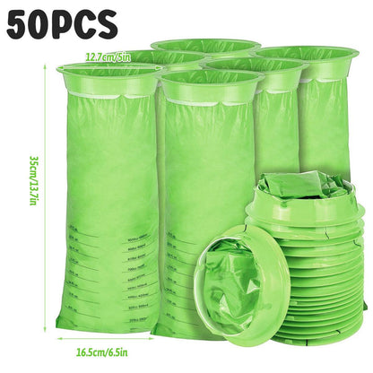 50PCS Portable Motion Sickness Bags - Hygienic Travel Vomit Bags