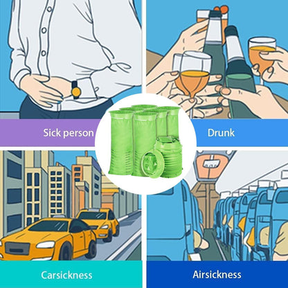 50PCS Portable Motion Sickness Bags - Hygienic Travel Vomit Bags