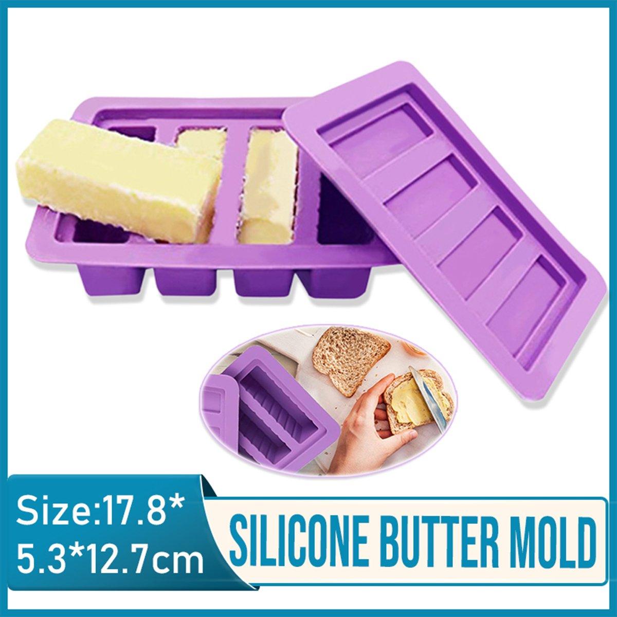 Premium Purple Silicone Butter Mould – with Lid