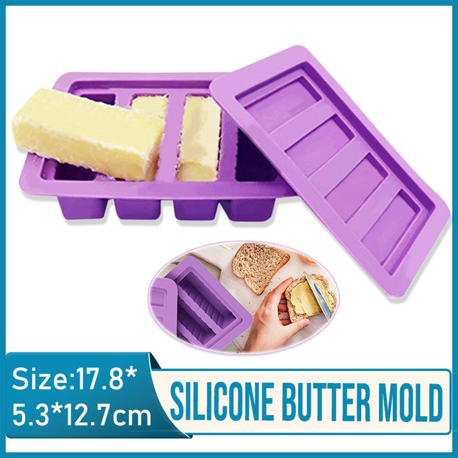 Premium Purple Silicone Butter Mould – with Lid