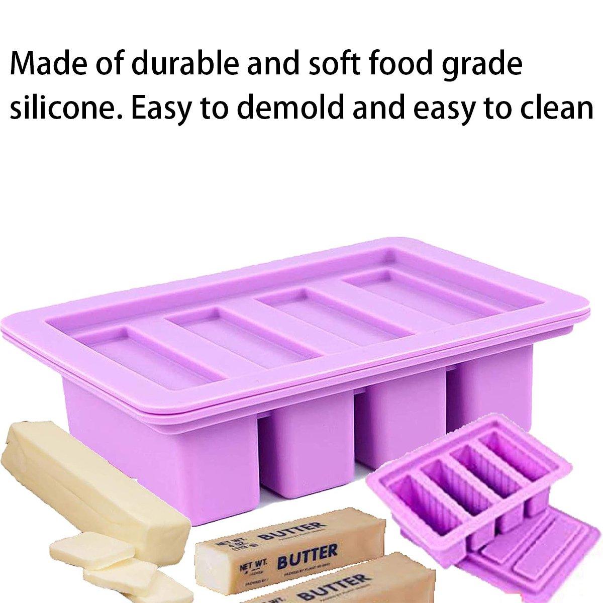 Premium Purple Silicone Butter Mould – with Lid