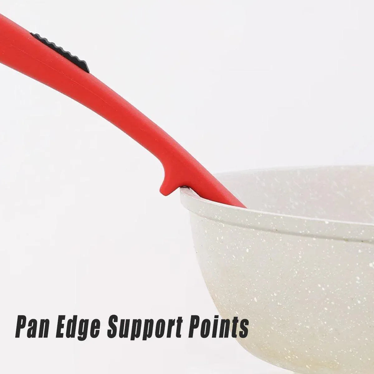 Premium Silicone Heat Resistant Cooking Forks – Red-Black 2 Pack