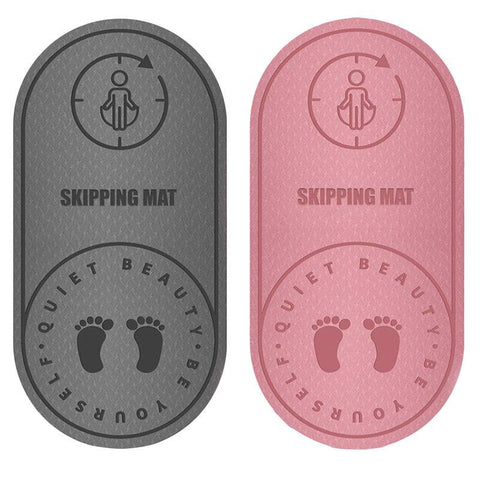Jump Rope Mat 126cm x 60cm - Soundproof, Shock Absorbing, Eco-Friendly, Anti-Slip - Grey - SuperSaverAU - view 2