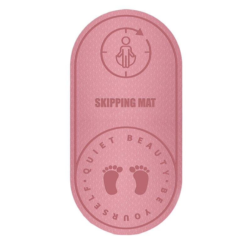 Premium 8mm TPE Shock Absorbing Jump Rope Mat 126 x 60cm - Pink