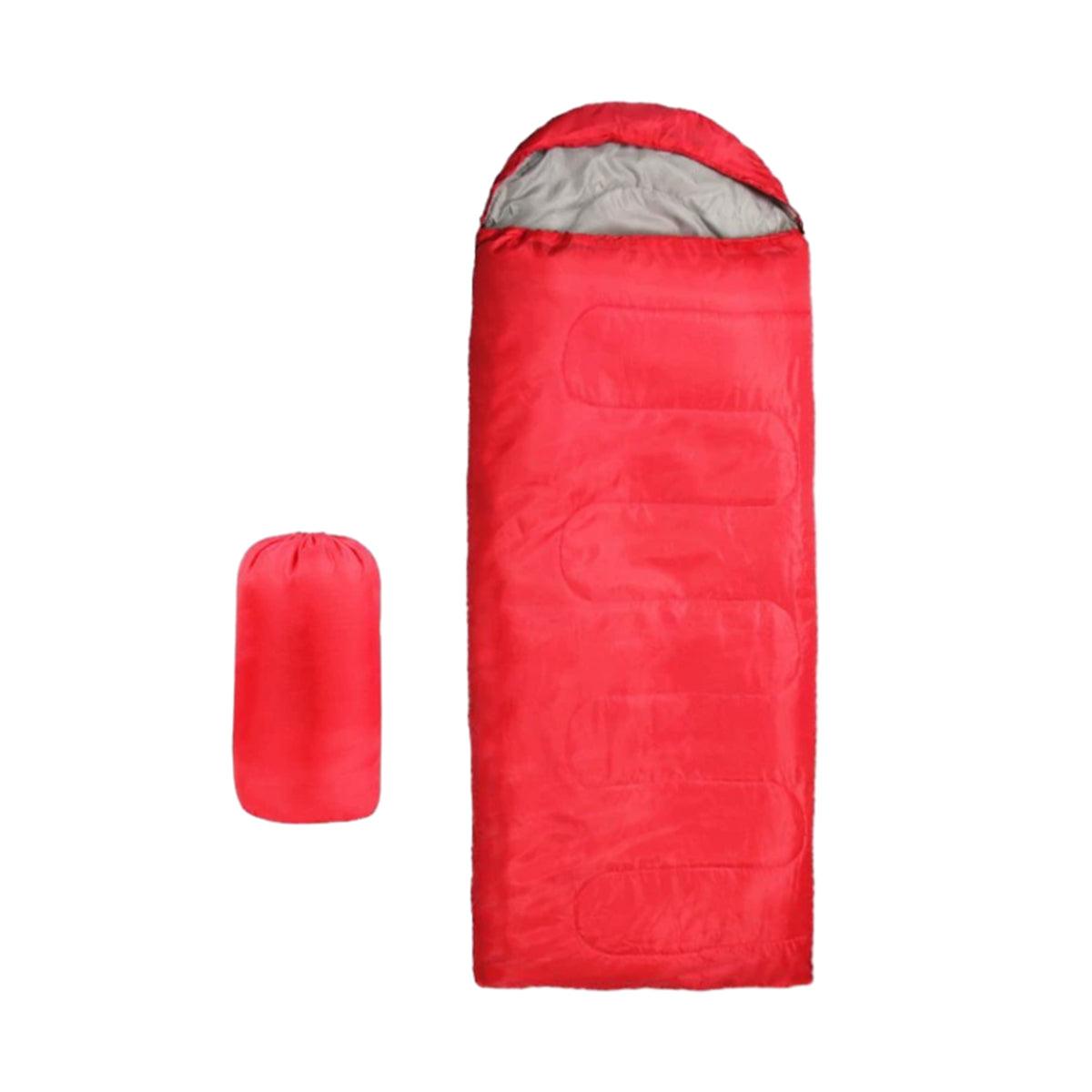 Single Sleeping Bag Outdoor Camping Hiking Thermal Warm Tent Travel Gear - Red - SuperSaverAU - view 5