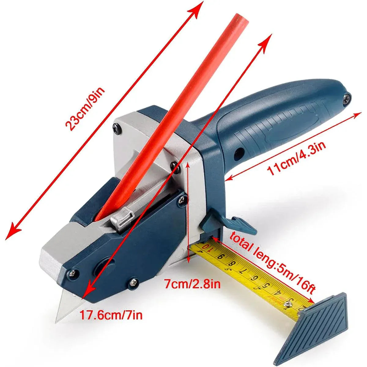 Premium Drywall Gypsum Board Cutter with 5m Tape Measure