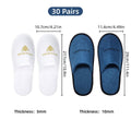 30 Pairs Hotel Guesthouse Hospitality Slippers for Household Comfort and Use - Blue - SuperSaverAU - view 3
