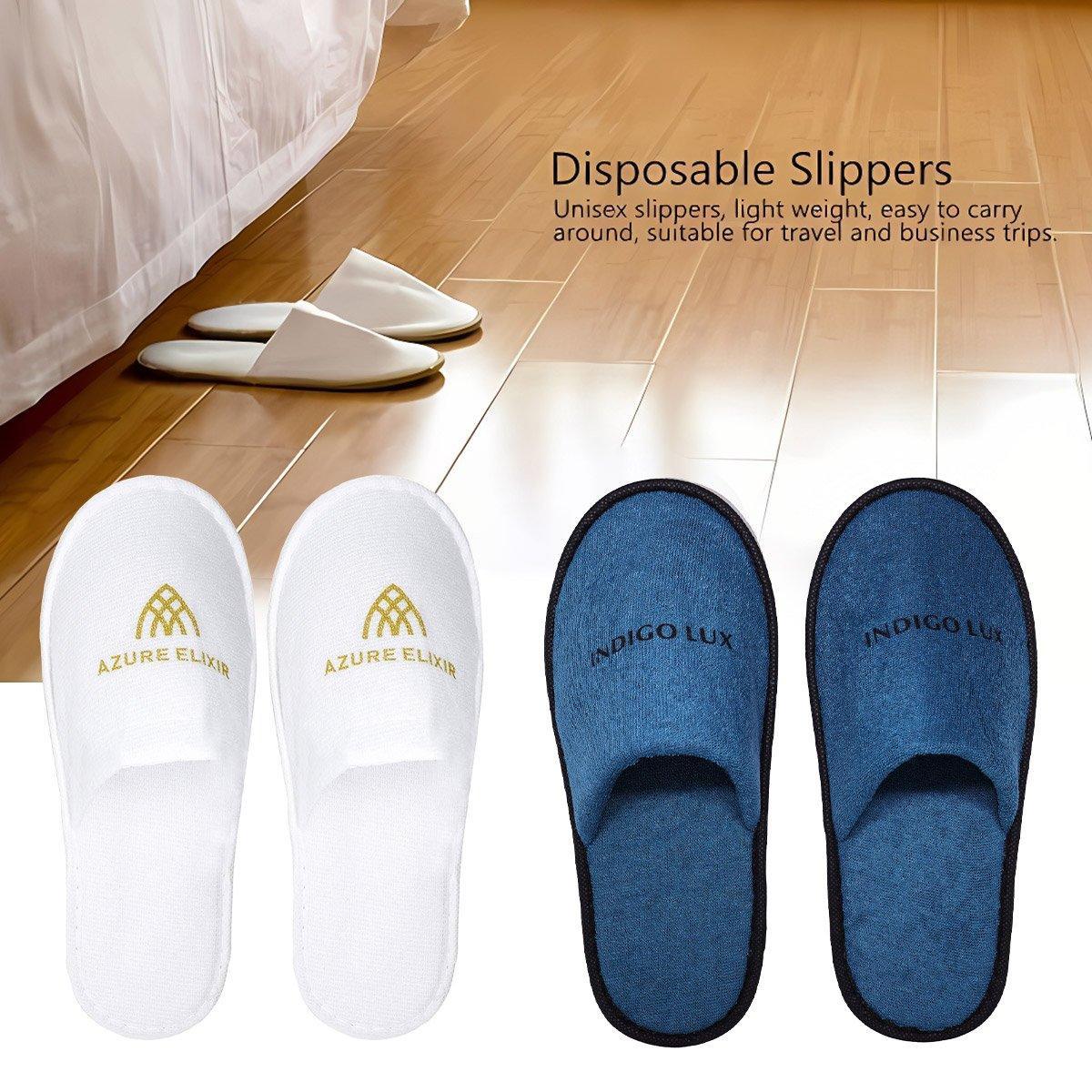 30 Pairs Hotel Guesthouse Hospitality Slippers for Household Comfort and Use - Blue