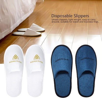 30 Pairs Hotel Guesthouse Hospitality Slippers for Household Comfort and Use - Blue