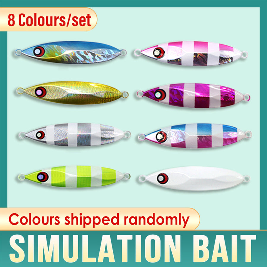 Fishing Lure Bait Set 8pcs Conical Boat Tackle Artificial Hard Bait Accessories - 120g - SuperSaverAU - view 1