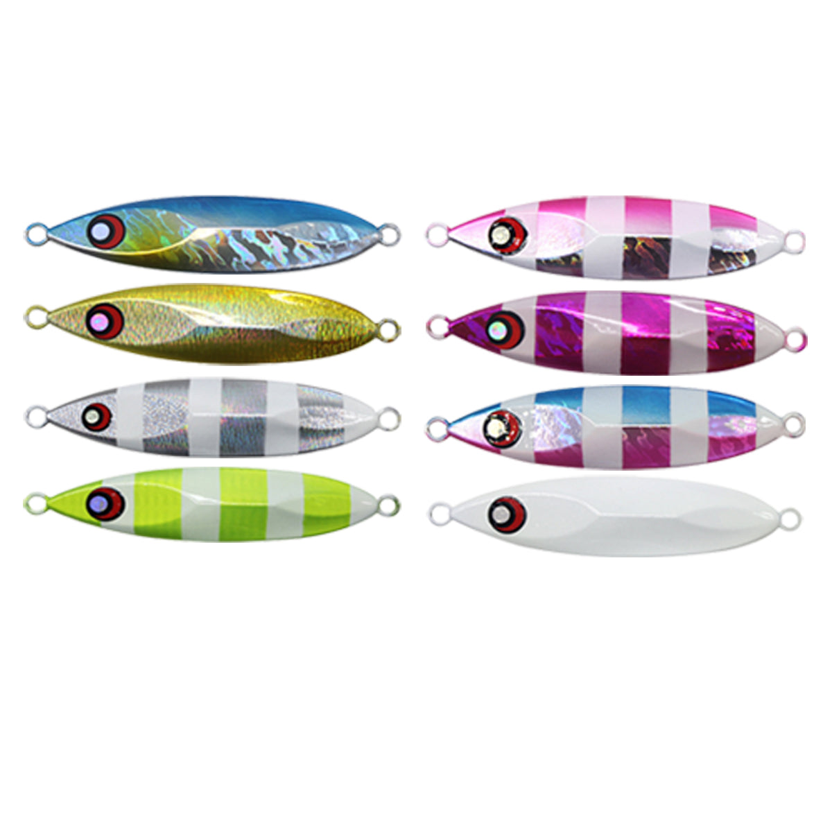 Fishing Lure Bait Set 8pcs Conical Boat Tackle Artificial Hard Bait Accessories - 60g - SuperSaverAU - view 1