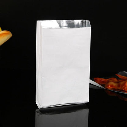Aluminum Foil Lined Paper Bags, Greaseproof, 12*4*21.5, 500PCS