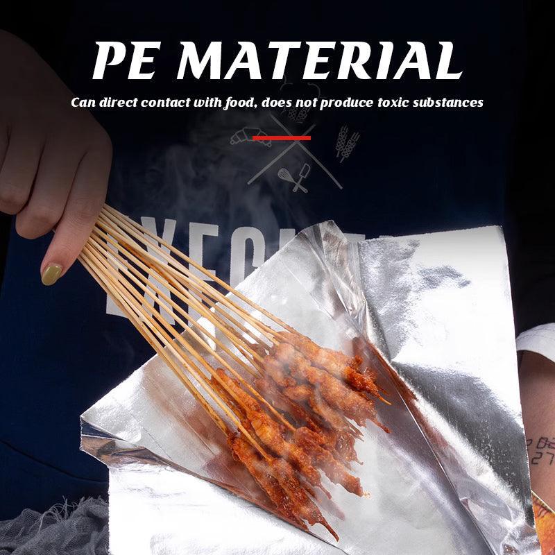 Aluminum Foil Lined Paper Bags, Greaseproof, 12*4*21.5, 500PCS