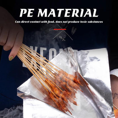 Aluminum Foil Lined Paper Bags, Greaseproof, 12*4*21.5, 500PCS