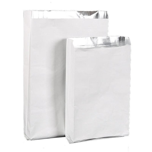 Aluminum Foil Lined Chips Bbq Chicken Paper Bags Disposable Greaseproof Takeaway - 16*4*31-500PCS