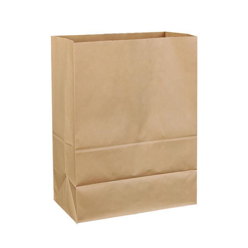 500PCS Kraft Food Paper Bags Brown Flat Bottom Lunch Bags Party Favour Bag - 500PCS-25*14*33CM - SuperSaverAU - view 2