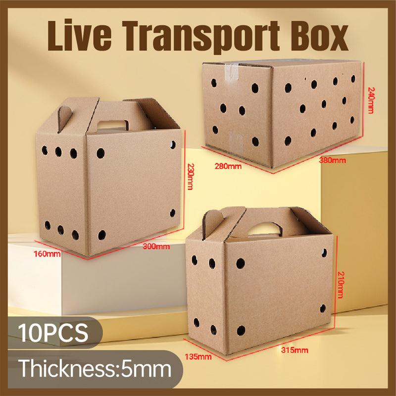 Premium Disposable Cardboard Pet Carriers 10pcs - 38 x 28 x 24cm